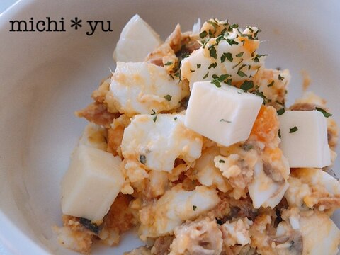 栄養満点　サバ缶×チーズ入り　卵サラダ